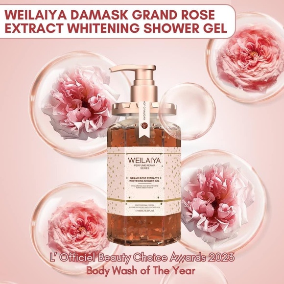 Brand New WEILAIYA Damask Grand Rose Extract Shower Gel 450mL - Picture 14 of 15